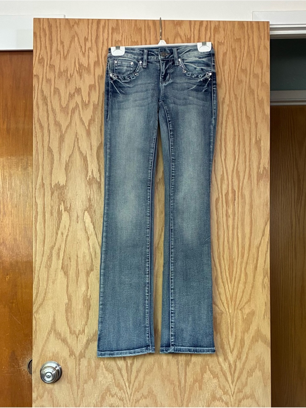 Earl Jeans Slim Bootcut with Embroidery and Rhinestone Embellishments